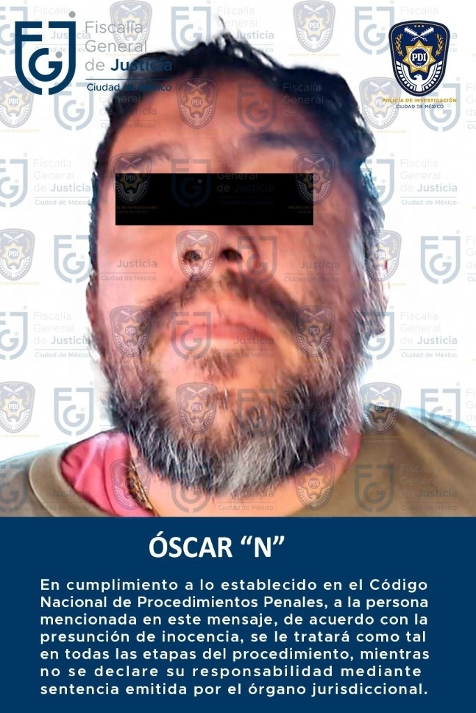 Con su detención, señaló, suman cuatro las personas detenidas posiblemente relacionadas con una organización dedicada a diferentes actividades delictivas relacionadas con el narcomenudeo. Foto FGJCDMX