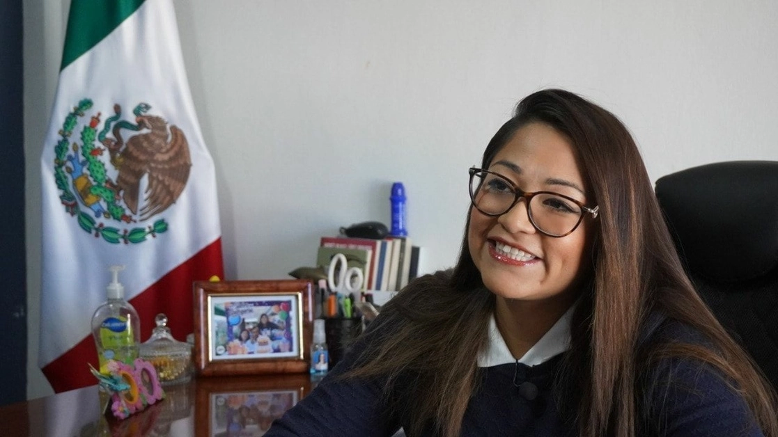 La morenista, Lizbeth Victoria, edil de Nochixtlán. Foto tomada de la cuenta de Twitter @LizVictoriaHta