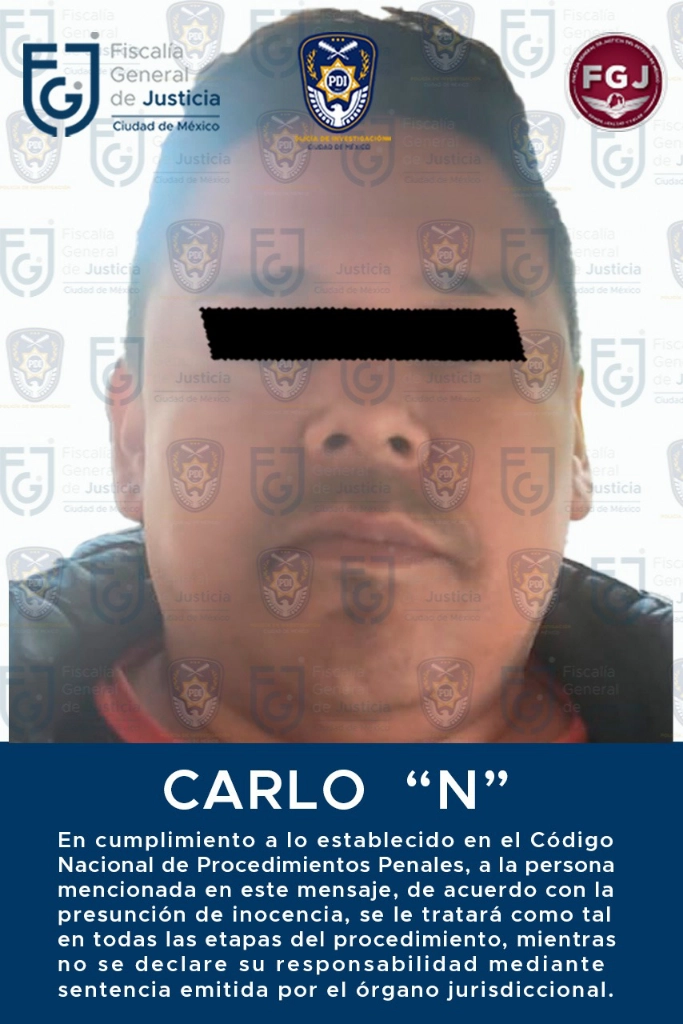 Carlo Michel N posiblemente participó en la inhumación de la víctima en un cerro. Foto FGJCDMX.