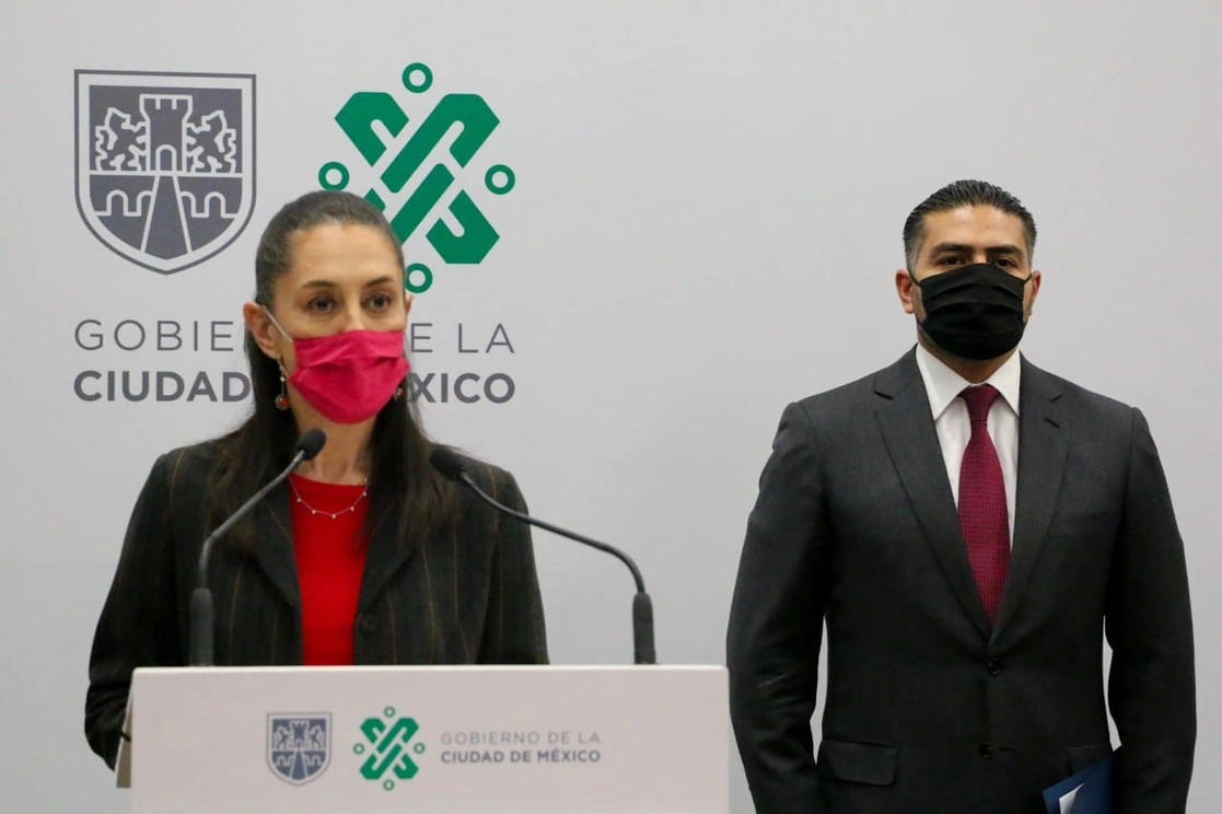La jefa del gobierno capitalino, Claudia Sheinbaum, informó que 14 elementos de la SSC, entre ellos un mando, fueron ingresados al reclusorio Oriente, el 20 de mayo de 2021. Foto cortesía del Gobierno de la CDMX