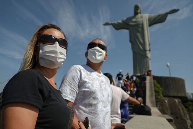 En el cerro del Corcovado, el Cristo Redentor en Río de Janeiro, Brasil. Foto Afp 
