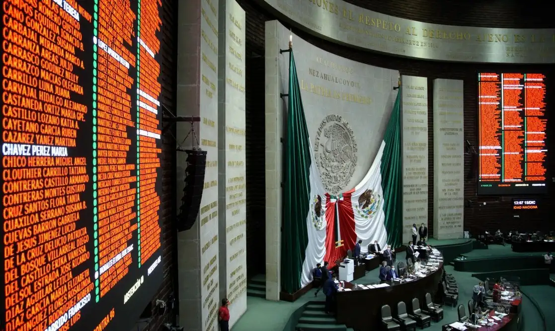 La sesión ordinaria de la Cámara de Diputados en la que se aprobó al reforma a la Ley de Seguridad Nacional, el 15 de diciembre de 2020. Foto Cuartoscuro