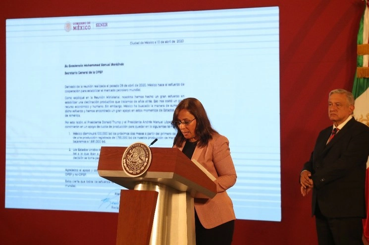 Rocío Nahle, secretaria de Energía, presidió la reunión del Consejo de Administración. Foto Yazmín Ortega Cortés/ Archivo


