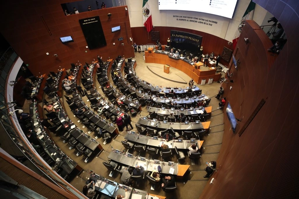 Durante el inicio de actividades en el Pleno de la Cámara de Senadores, Ciudad de México, el 2 de septiembre de 2021. Foto José Antonio López