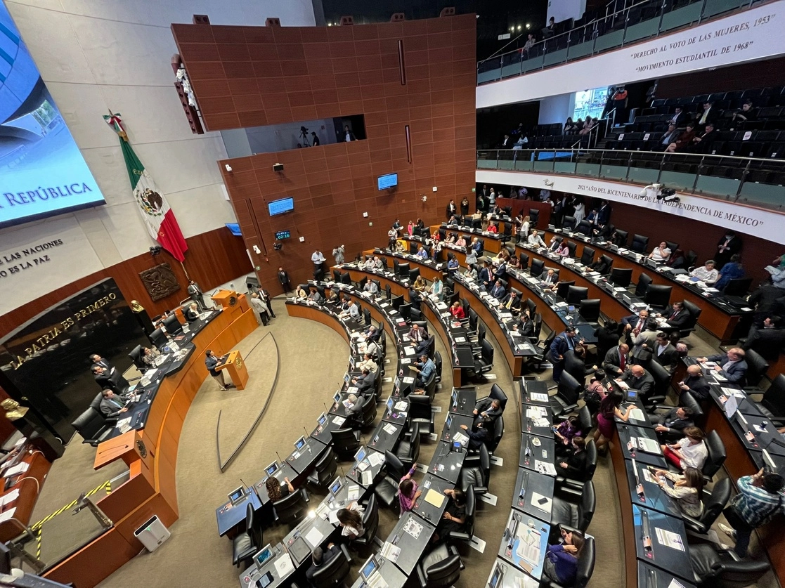 Sala de sesiones del Senado de la República, el 7 de marzo de 2023. Foto María Luisa Severiano