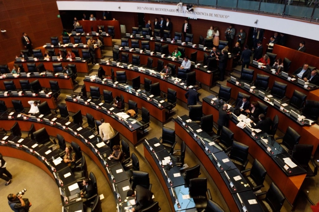 En sesión ordinaria el Senado de la República aprobó la "Ley Silla" que prohíbe obligar a trabajadores a permanecer de pie. Foto Pablo Ramos
