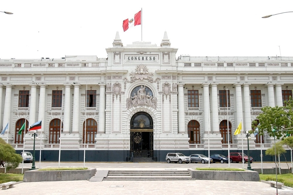 Fachada del Congreso de Perú.. Foto Gobierno de Perú