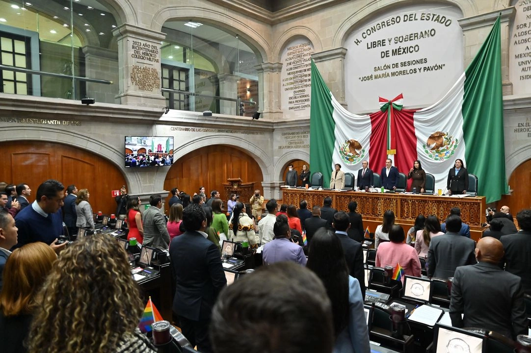 Diputados mexiquenses en la votación de este jueves. Foto