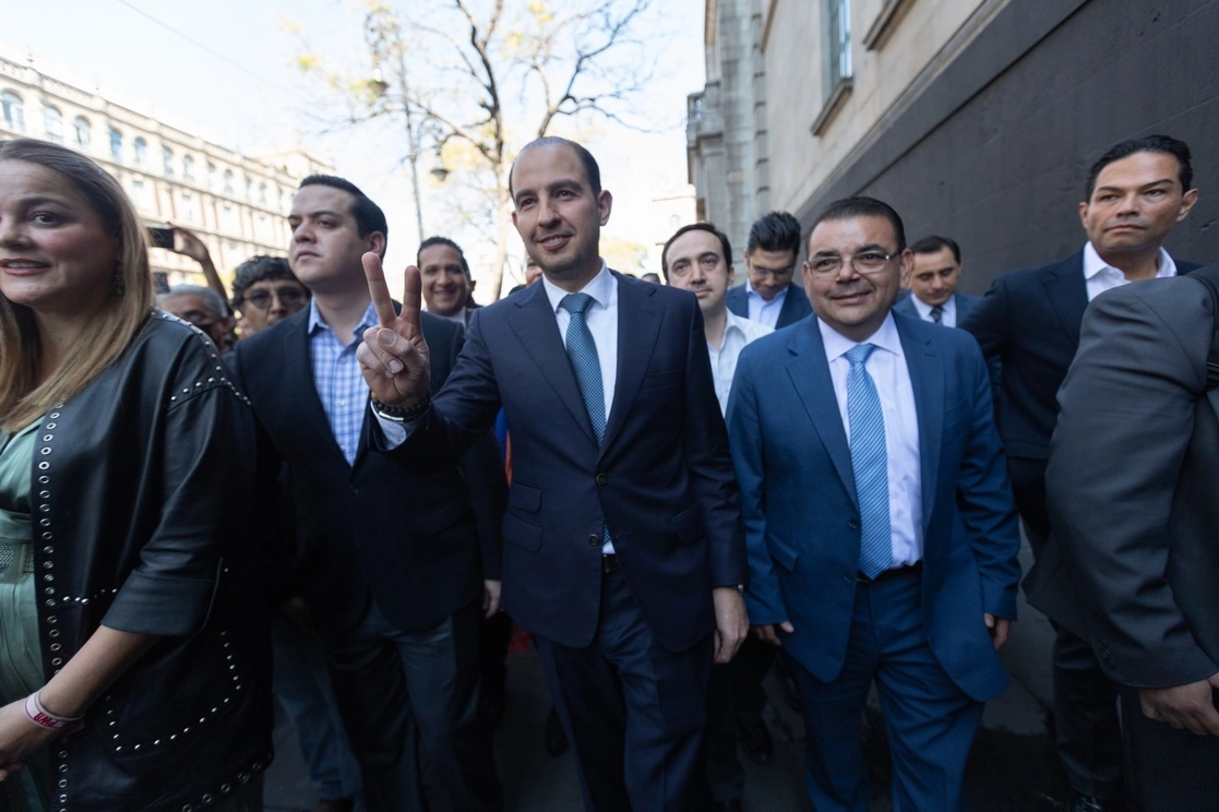 Marko Cortés, dirigente nacional del PAN y las altas esferas del panismo permanecen en silencio ante la sentencia contra Génaro García Luna. Foto Pablo Ramos / Archivo
