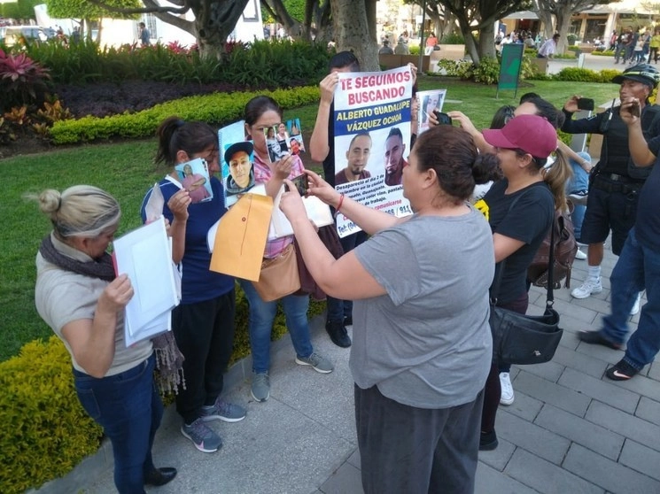 Protestan familiares de personas desaparecidas en Guanajuato, el 29 de febrero de 2020. Foto Carlos García / Archivo