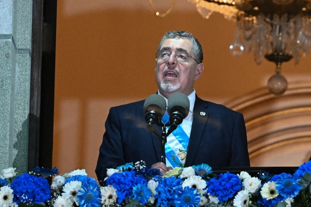 Bernardo Arévalo el pasado 14 de septiembre de 2024. Foto Afp
