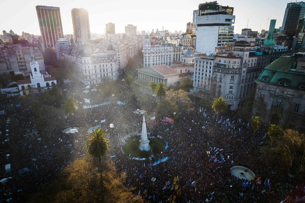 Protesta social en Argentina en imagen de archivo. Foto Afp