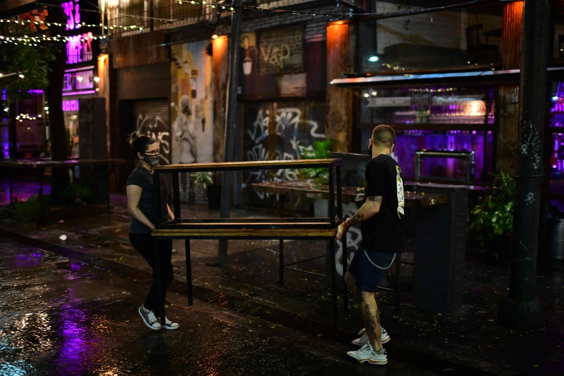 Vida comercial en Bueno Aires, Argentina. Foto Afp