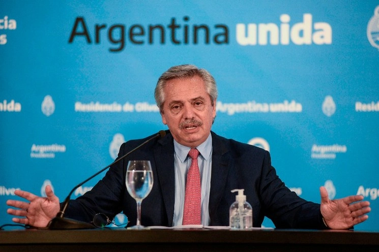 EL Presidente Alberto Fernánbdez este miércoles. Foto Afp