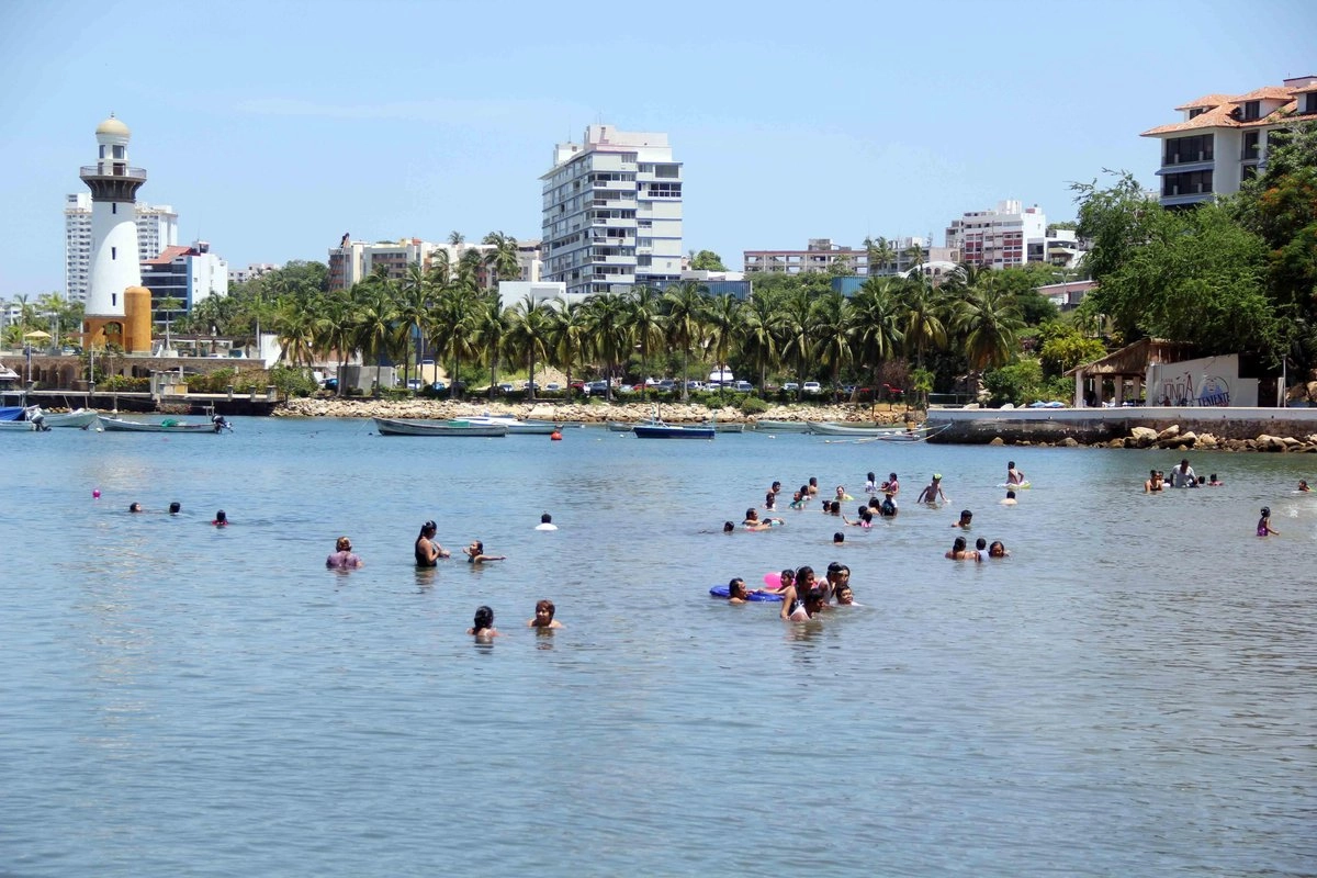 Perspectiva de la playa Manzanillo en imagen de archivo. Foto 