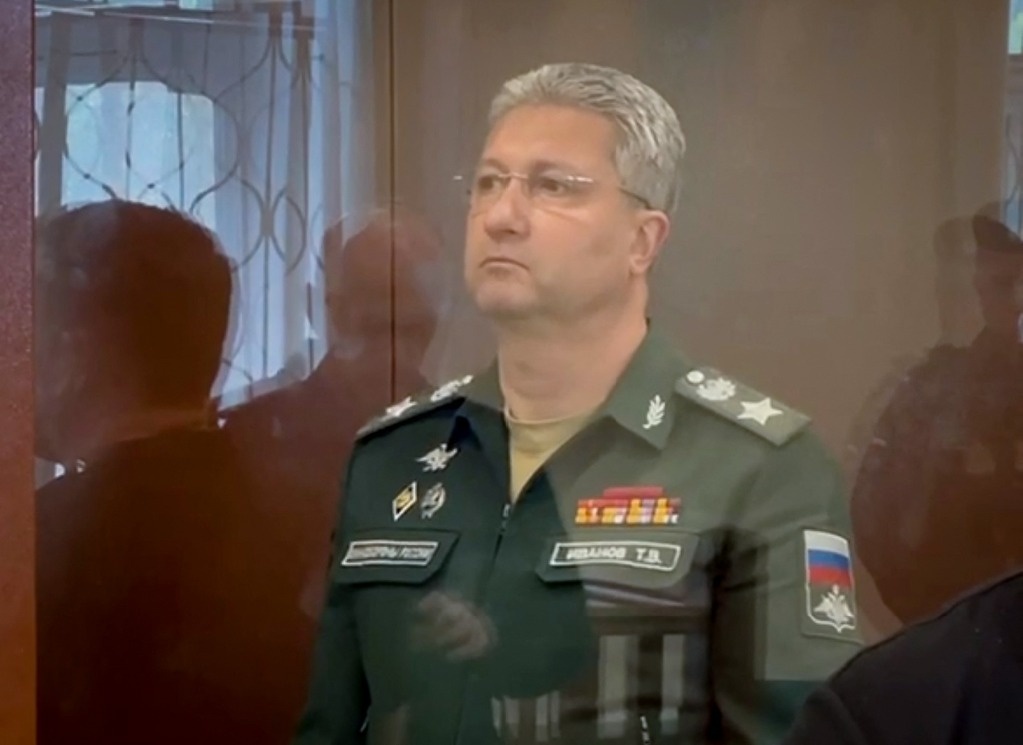Top Russian military official arrested on suspicion of bribery