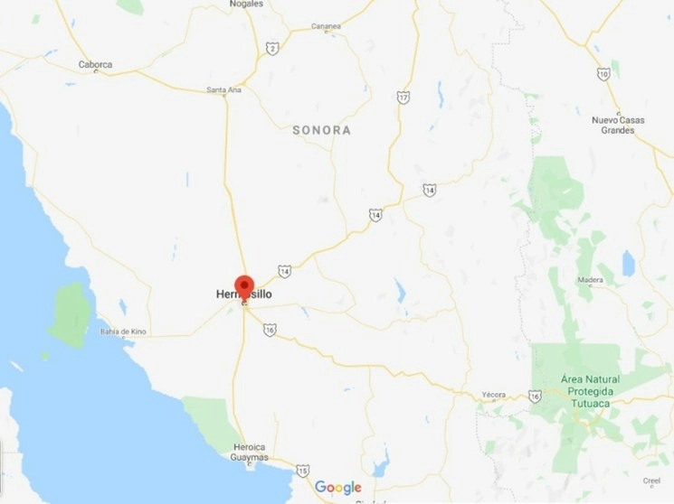 El presunto homicida en un inmueble del fraccionamiento Perla Real, en Hermosillo, Sonora . Imagen tomada de Google Maps
