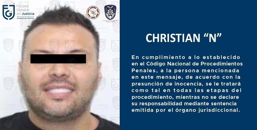 Imagen difundida por la Fiscalía de la CDMX.