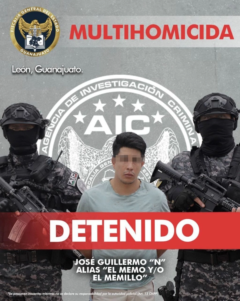 Imagen difundida por la Fiscalía de Guanajuato