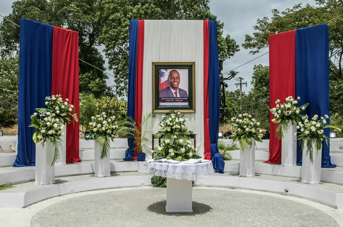 Ceremonia en memoria del presidente haitiano asesinado, Jovenel Moise, en el Museo del Panteón Nacional, en Puerto Príncipe. Foto Afp/Archivo