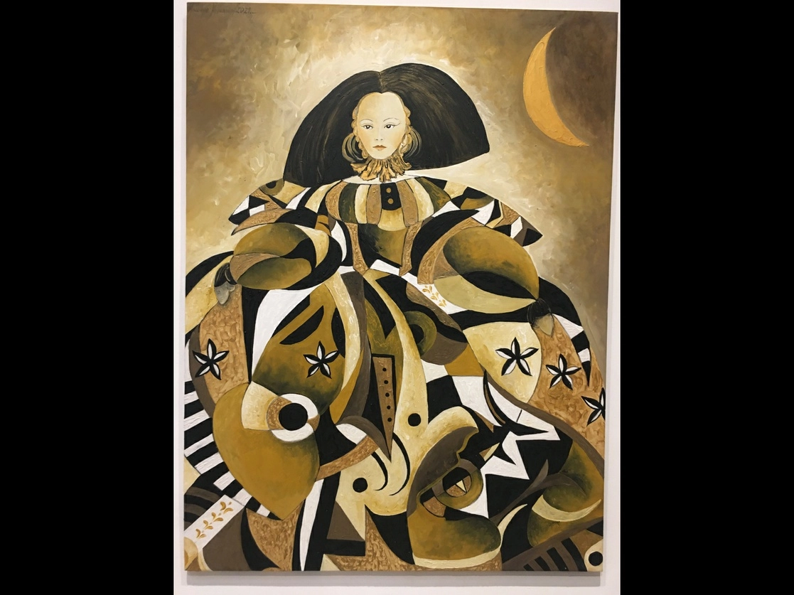 En la imagen, ‘Reina nocturna’, De Andrys Villarreal, pieza que se incluye en la exposición Estado líquido, la cual es parte del trabajo de Casa Refugiados con Acnur. Foto Alondra Flores 