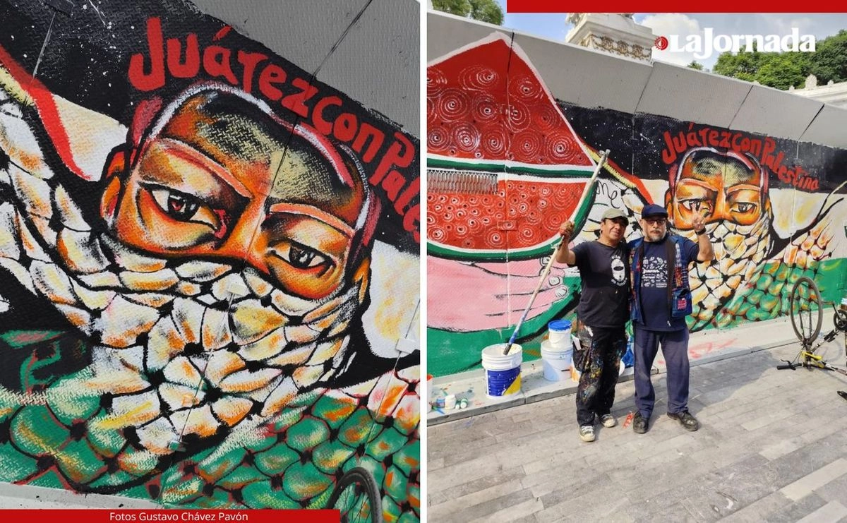 La gente quiere participar y la invitamos a que pinte, aunque no tenga conocimientos. Nosotros los guiamos, contó Gustavo Chávez (izquierda) en entrevista. Foto 
