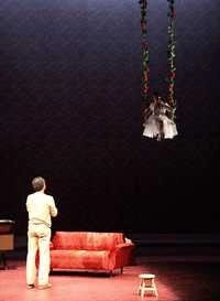 En imagen de archivo, Arturo Beristáin y Angelina Peláez en una escena de la obra 'Una vez más, por favor' presentada en el teatro Julio Jiménez Rueda. Foto CNT/ Sergio Carreón Ireta