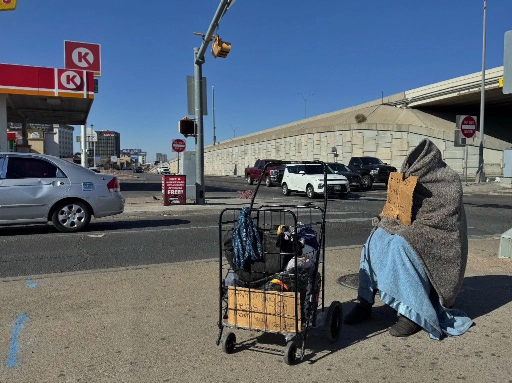 Aspecto de una calle en la ciudad de El Paso, Texas, donde se esperan deportaciones masivas después de que tome posesión Donald Trump.Foto Marco Peláez 