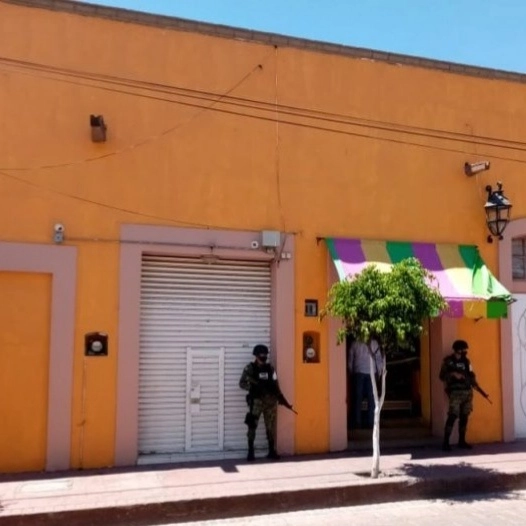 Local donde se localiza una sucursal del Banco del Bienestar de Actopan el cual ya ha sido asaltado en dos ocasiones, el 15 de junio de 2020 y la madrugada de este 25 de septiembre. Foto Juan Ricardo Montoya


