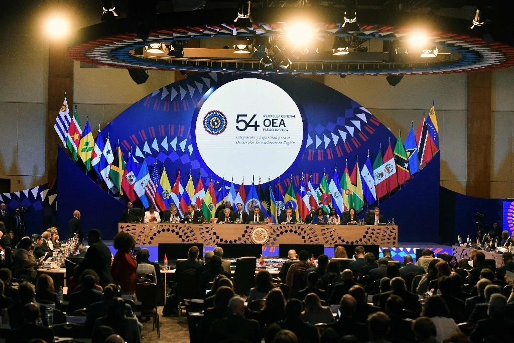 En Asunción, Paraguay, se realiza la 54 Asamblea General de la OEA. Foto Afp