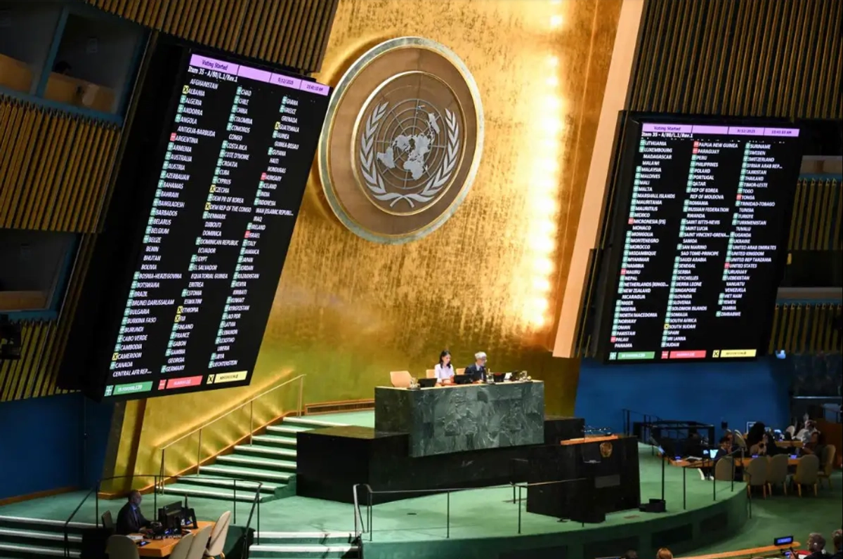 La Asamblea General de la ONU en NY, EU.