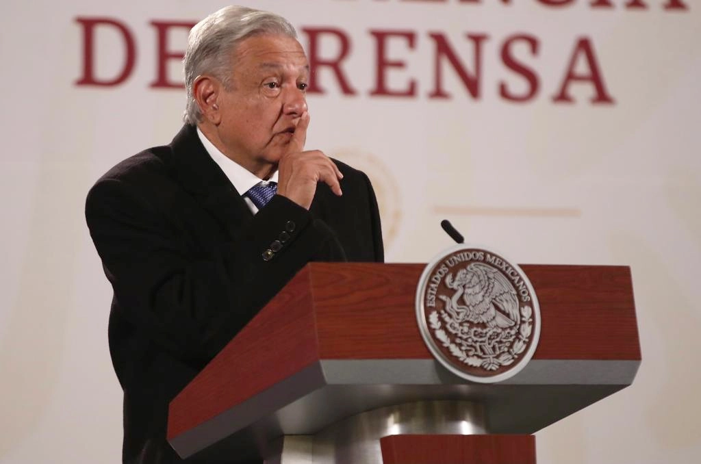 En la conferencia matutina desde Palacio Nacional, el presidente López Obrador dijo hoy que al asumir el cargo en 2018 las tasas de interés estaban en 8.5 por ciento. Foto José Antonio López