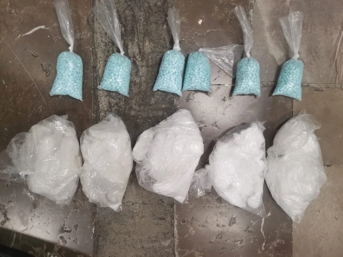 La droga iba a ser enviada desde el Aeropuerto Internacional de Toluca, Estado de México, a Nevada y California, Estados Unidos. Foto cortesía Guardia Nacional