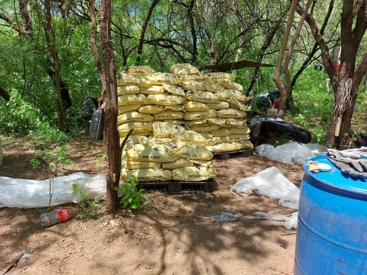 Droga asegurada en uno de los narcolaboratorios. Foto Cristina Gómez Lima 