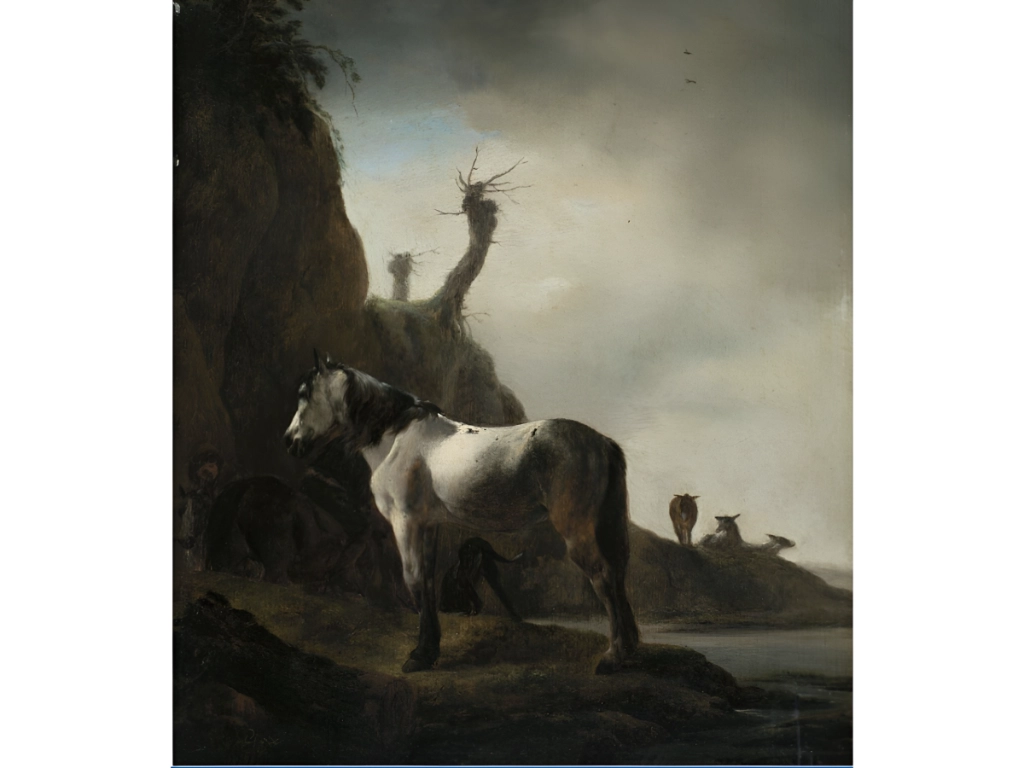'Caballo blanco a la orilla de un río', de Philips Wouwerman, forma parte de la colección permanente del Museo Nacional Thyssen-Bornemisza en Madrid, España. Foto tomada del sitio https://www.museothyssen.org / Archivo