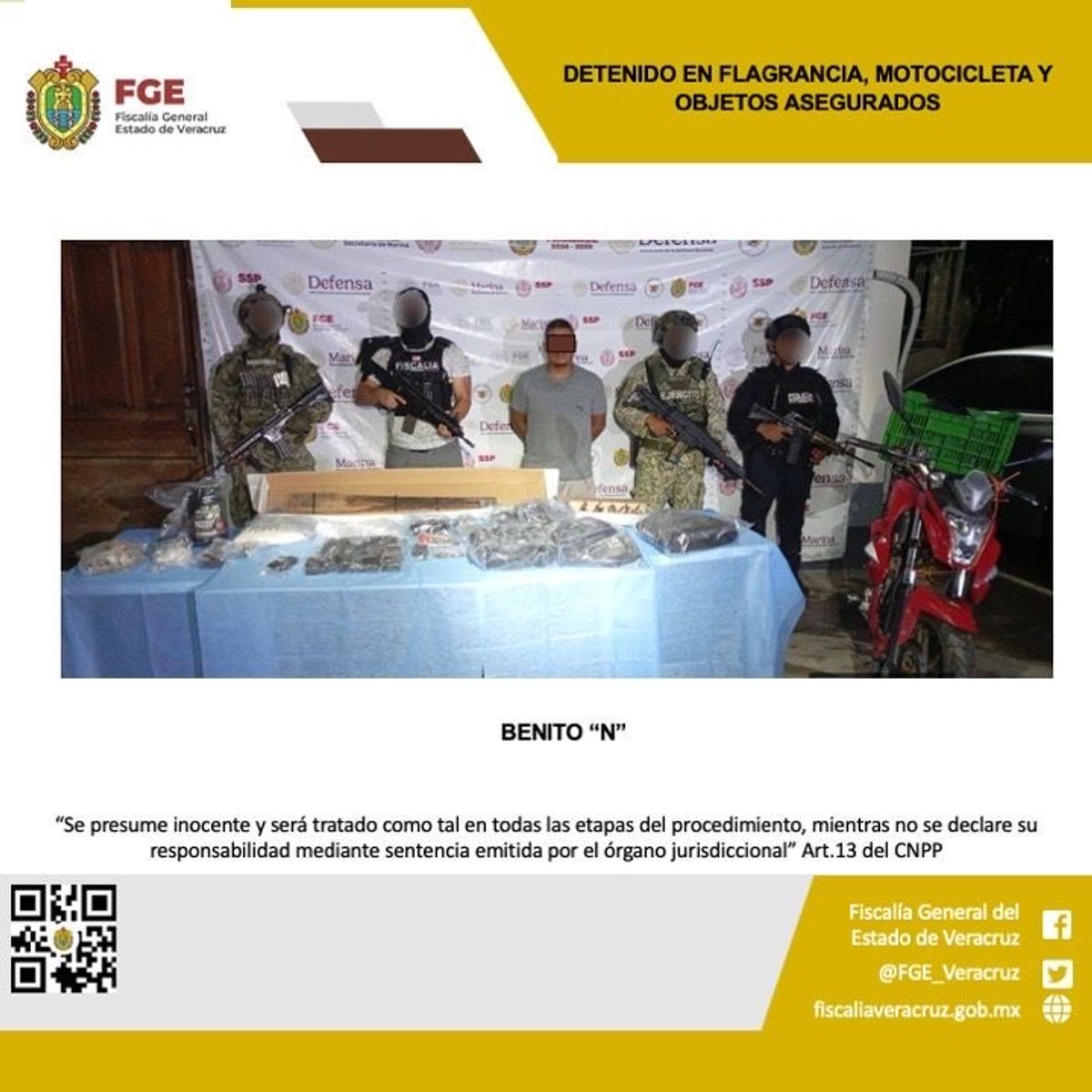 Aseguran explosivos y droga en cateo a rancho en Coxquihui, Veracruz