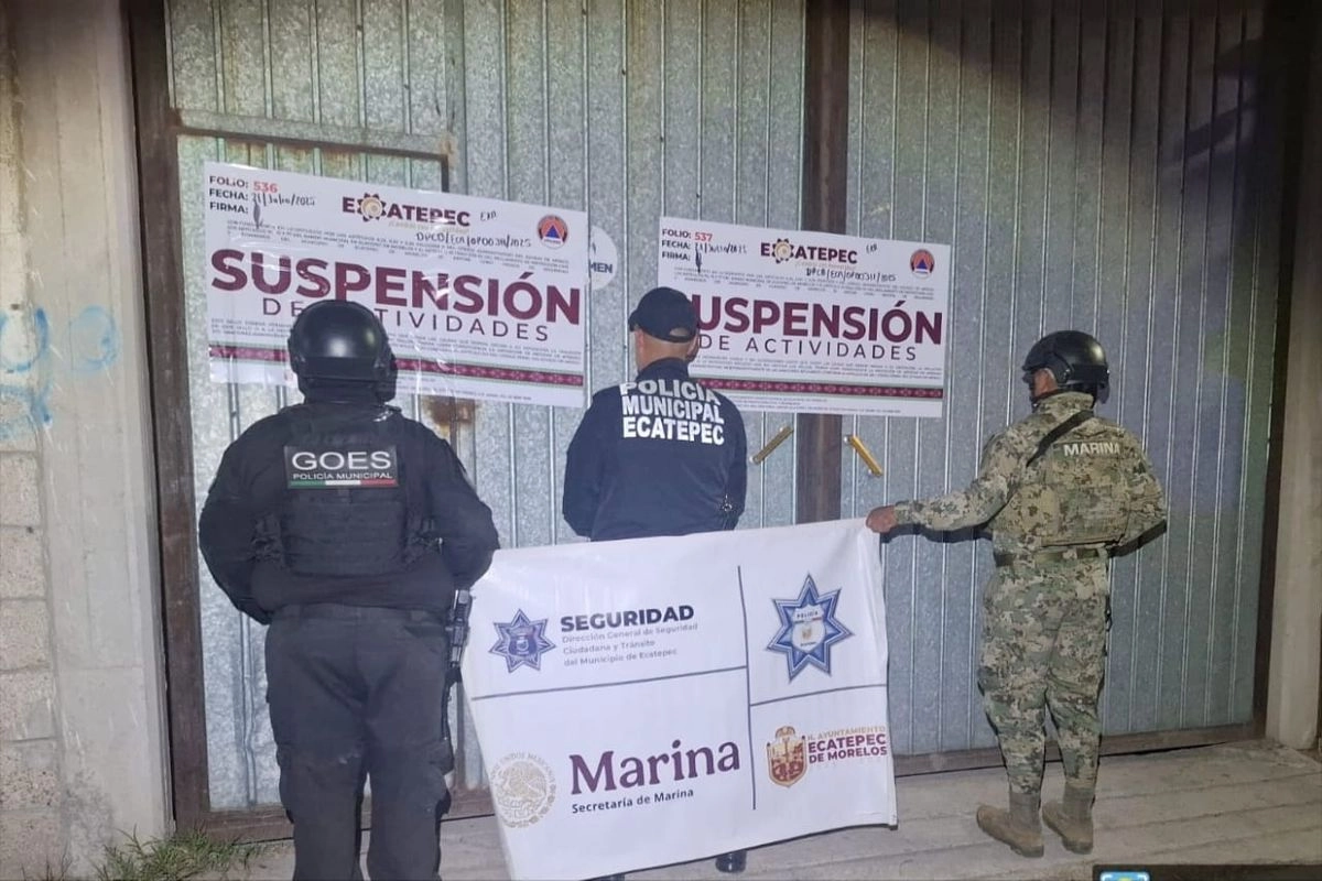 Debido a que se comprobó que no contaban con medidas de seguridad ni licencia de funcionamiento, la autoridad colocó sellos de suspensión provisional en el sitio e inició un procedimiento administrativo correspondiente. Foto