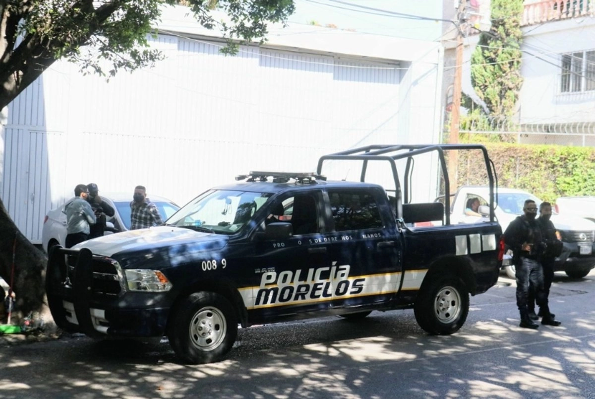 Policías de Morelos durante un operativo.