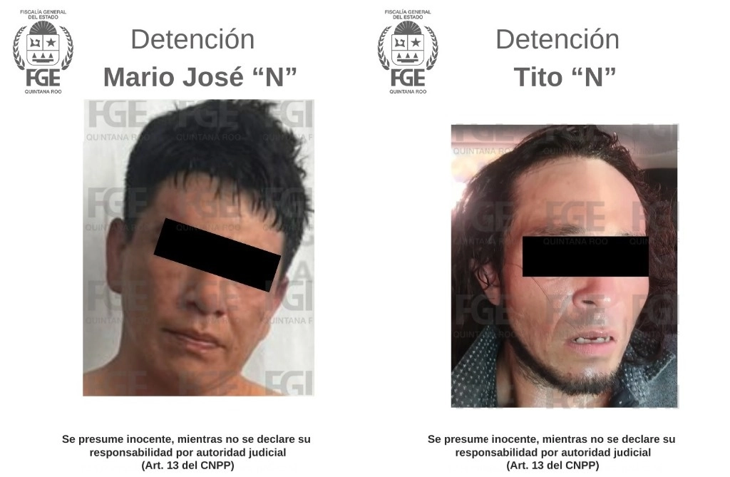 Se logró la captura de Mario José N y Tito N, presuntos relacionados al asesinato de Eduardo Herrera Morales, fundador de ProVida de por vida en Quintana Roo. Foto tomada de  @FGEQuintanaRoo
