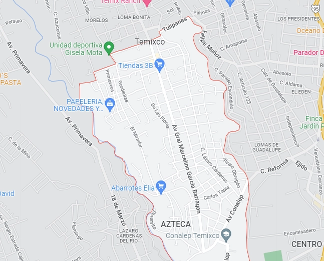 El ataque de la mujer ocurrió en el domicilio ubicado en la calle Cuauhtémoc, colonia Azteca. Foto Google Maps