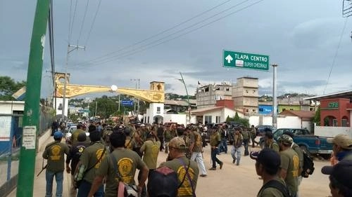  Integrantes de la CRAC-Pueblos Fundadores y de la Upoeg en septiembre de 2018. Foto Sergio Ocampo