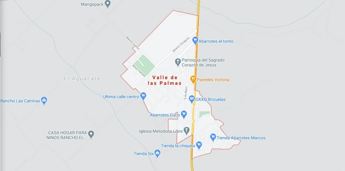 Agentes policiacos ubicaron a una de las víctimas tendida en la vía pública y otra en un automóvil. Imagen tomada de Google Maps