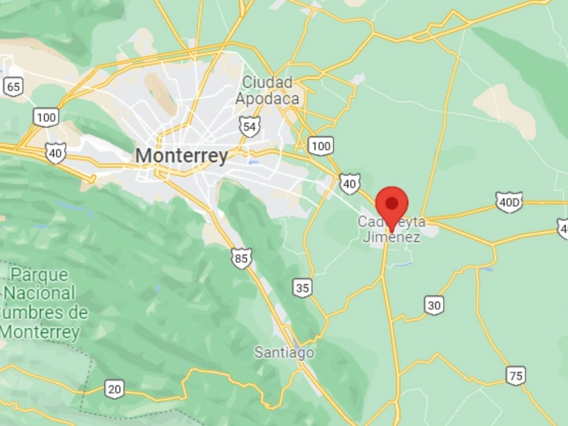 Durante la mañana del jueves, la víctima había sido nombrado coordinador de seguridad pública de Cadereyta Jiménez. Imagen tomada de Google Maps