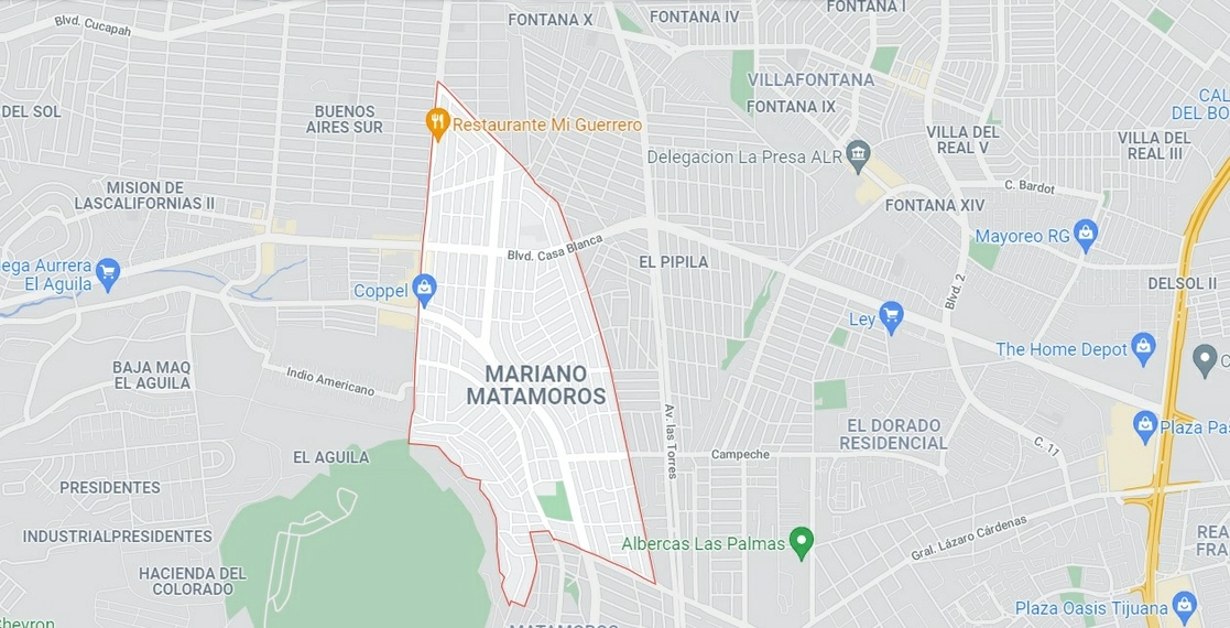 El ataque donde se registró el mayor número de víctimas fue Mariano Matamoros. Imagen tomada de Google Maps