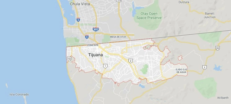 Asesinan a cuatro mujeres en Tijuana en las últimas 24 horas. Captura de imagen de Google Maps