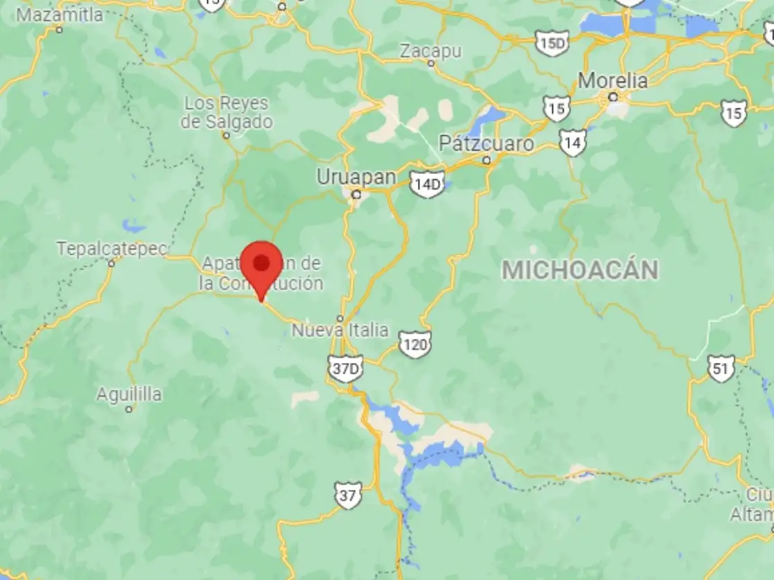 El delegado de la Fiscalía Regional de Michoacán fue agredido en su domicilio ubicado en la calle Lucio Blanco, de la colonia Independencia de la ciudad de Apatzingán, Michoacán. Foto tomada de Google Maps