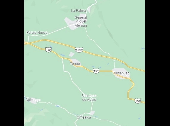 El dirigente panista, Raúl Castillo Cruz, fue asesinado en la colonia Centro del municipio Yanga, Veracruz. Foto Tomada de Google Maps