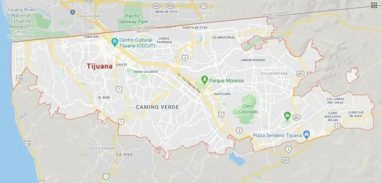 Informes forenses señalan que el cuerpo del funcionario del Consulado de EU en Tijuana encontrado sin vida este jueves, presentaba golpes y una lesión en el cráneo. Captura de imagen de Google Maps
