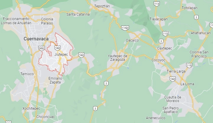 Una mujer fue asesinada a golpes en la colonia Morelos, municipio de Jiutepec, informaron fuentes policíacas. Imagen tomada de Google Maps