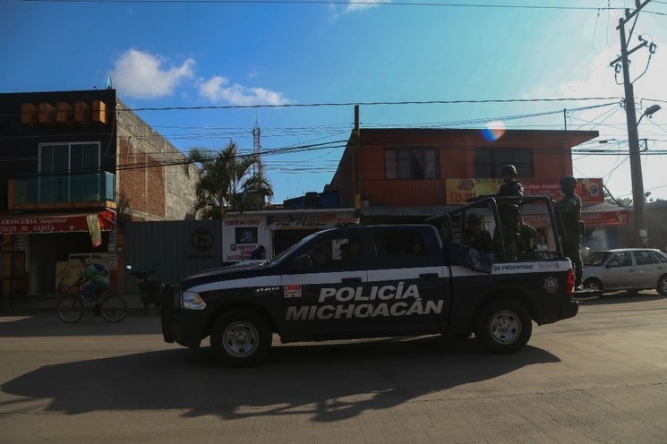 Operativo de Seguridad de la Policía de Michoacán en Uruapan. Foto Cuartoscuro / Archivo